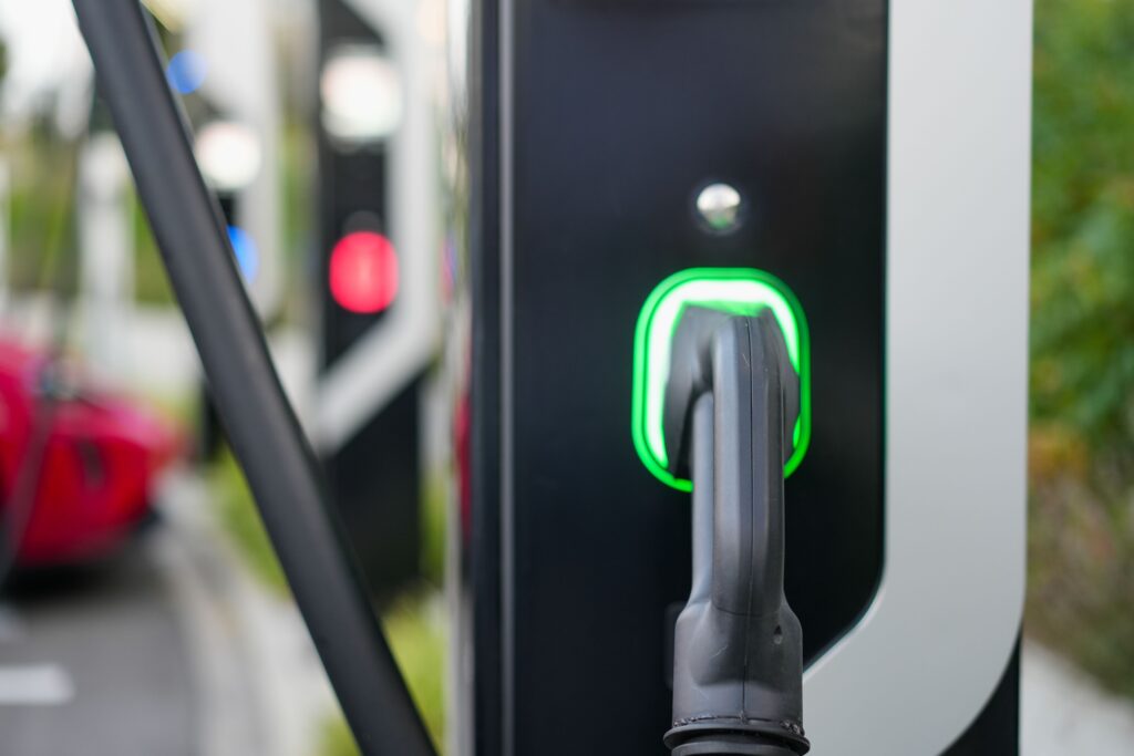 The electric charging station for e-cars