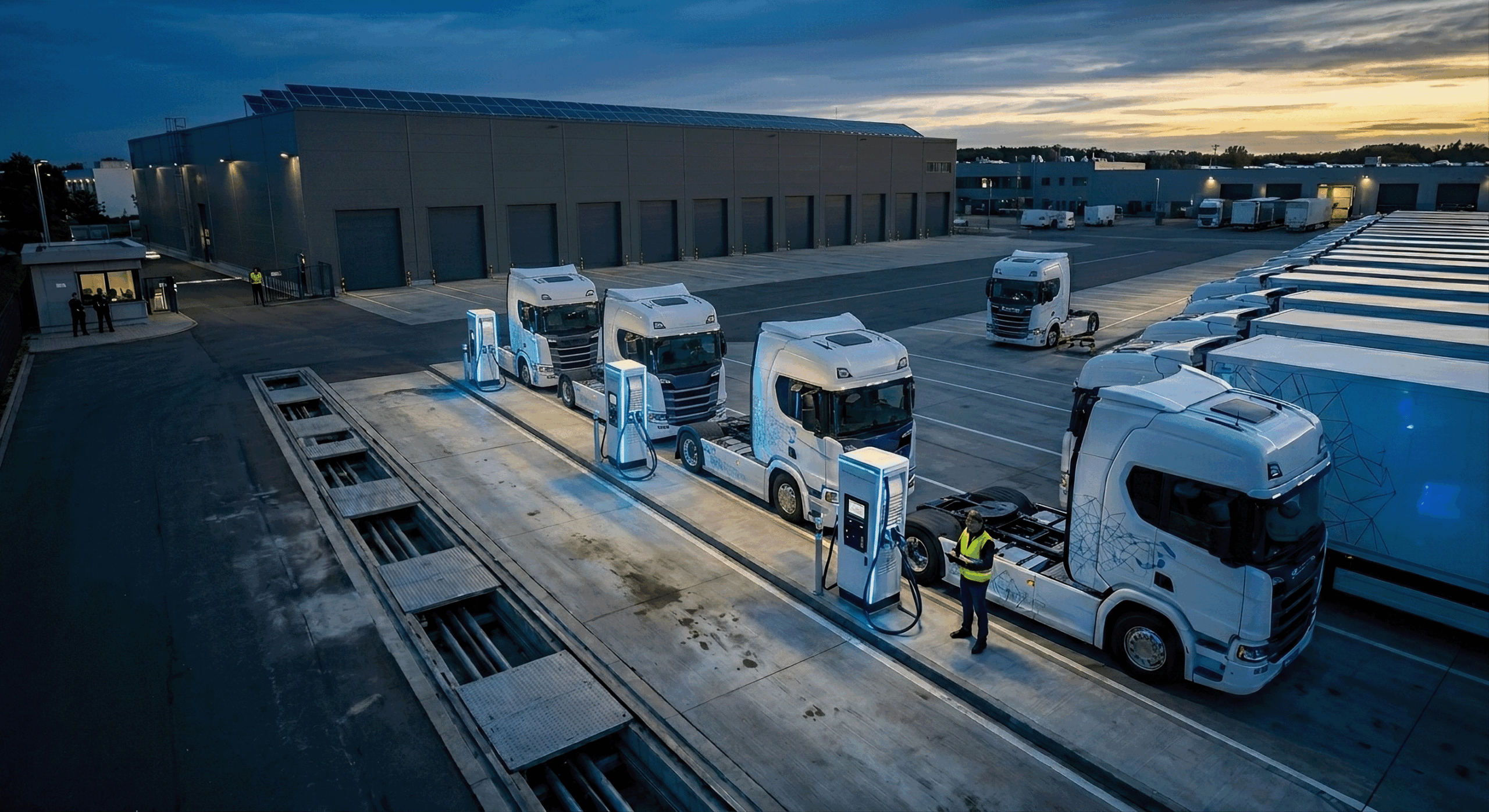 Depot Laden Ladeinfrastruktur für E-LKW
