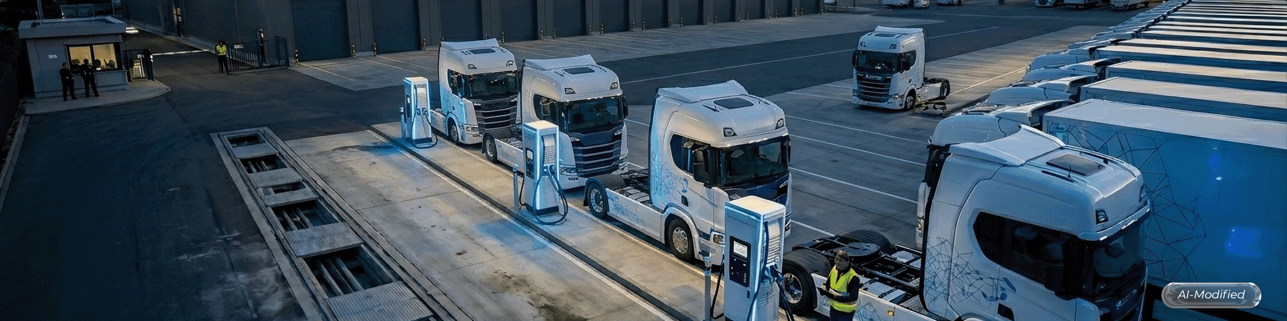 Ladeinfrastruktur für E-LKW im Depot